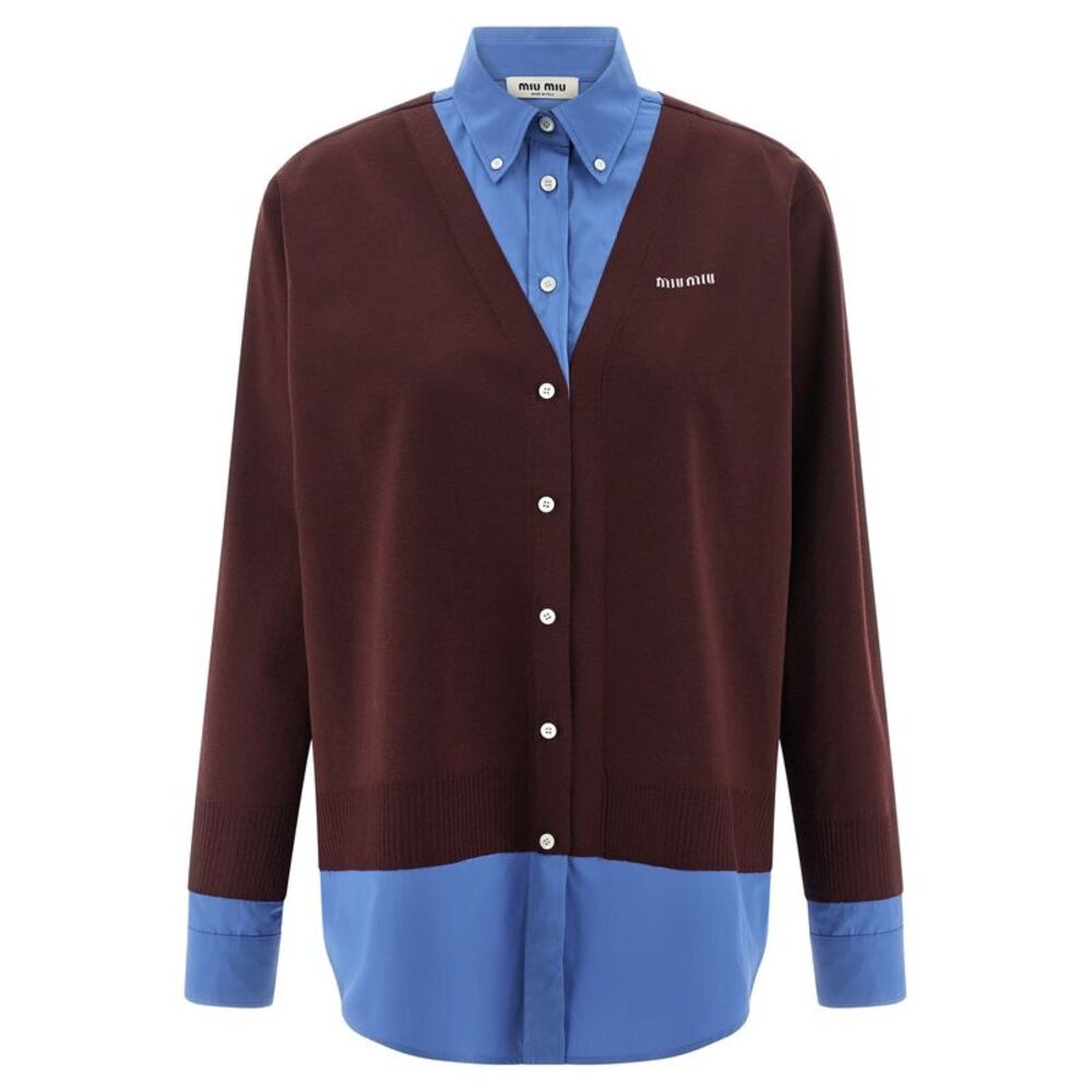 Miu Miu Multicolor Virgin Wool Women's Blouse